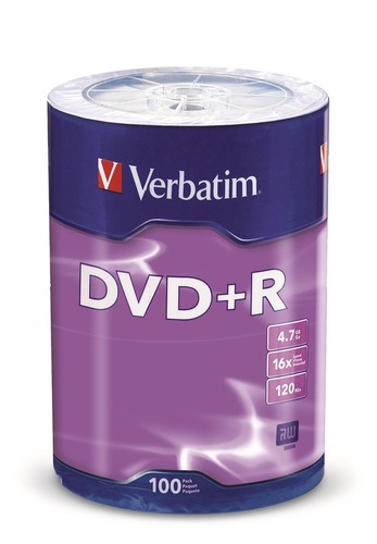100 verbatim dvd 16x 7gb - 100,